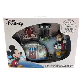 Photo of Disney Mickey Mouse Miniature Statuaries Kit Figurine Set BBQ Grill RV Camper