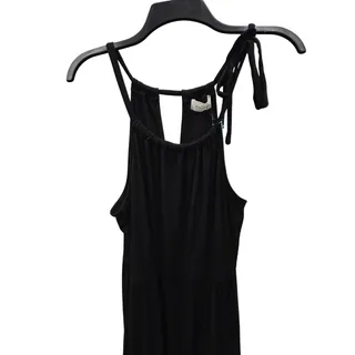Photo of Kaileigh Whitney Maxi Dress M Black NWT Tiered Keyhole Back Tie Strap