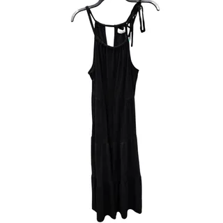 Photo of Kaileigh Whitney Maxi Dress M Black NWT Tiered Keyhole Back Tie Strap