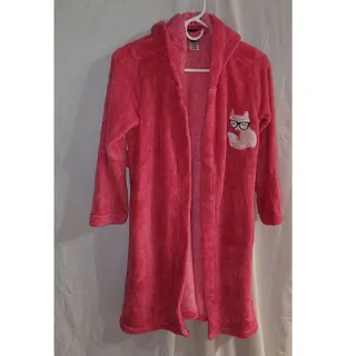 Photo of Joe Boxer Hooded Pink Fox Bath Robe Size Large