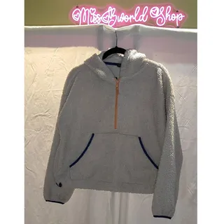 Photo of Wild Fable Cream Sherpa Hoodie Sweater Size S