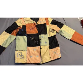 Photo of Vintage Alex Kim Appliqued Floral Design Jacket Long Sleeve Large Witchy, Fall