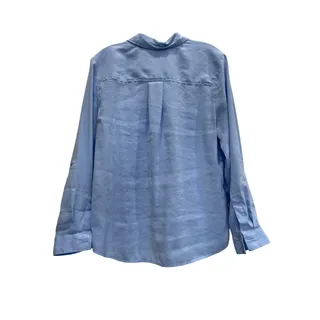 Photo of Chico's Blue Button up roll tab shirt size 1 (8) medium 
