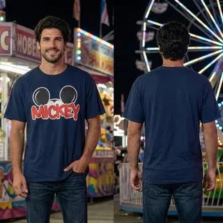 Photo of Disney Mickey Mouse Ears Navy Blue T Shirt Men’s XXL 50-52 Graphic Tee