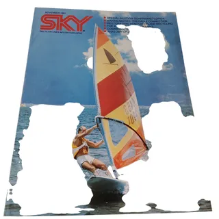 Photo of Delta SKY In-Flight Magazine November 1981 - Vintage Windsurfing Cover