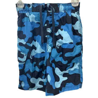 Photo of Boys Kanu Surf Specter Quick Dry UPF 50+ Beach Swim Trunks Blue Camo  S 8 NWOT