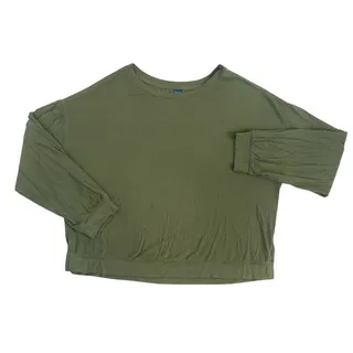 Photo of Old Navy Green Ribbed 3/4 Length Sleeve Sunday Sleep Shirt Womens Size XS