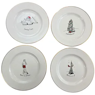 Photo of Merry Masterpieces | Four, Clever, First Edition, Holiday Plates | Size 8 inches