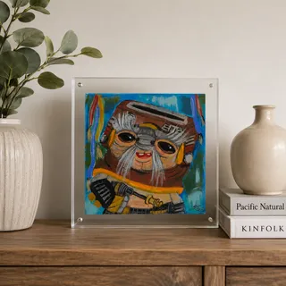 Photo of Original Babu Frik Framed Painting | Star Wars The Rise of Skywalker Fan Art