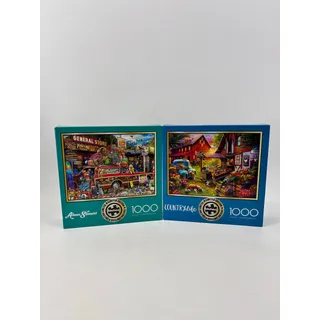 Photo of Buffalo Puzzle Lot of 2 Aimee Stewart Country Life 1000 Jigsaw Rompecabezas