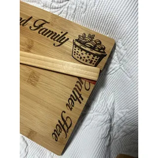 Photo of Custom Laser Engraved Wood Cutting Board With Spatula Gift Set Give Thanks