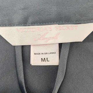 Photo of Victoria's Secret Gun Metal Grey Satin Belted Robe M/L