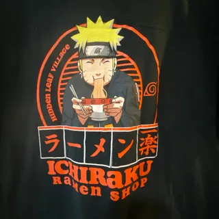 Photo of Naruto Shippuden Ichiraku Ramen Shop Black T Shirt Men’s XL 46-48 Graphic Tee