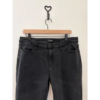 Photo of Judy Blue Size 31 Black Jeans Slim Fit Distressed Denim Grunge Casual Pants