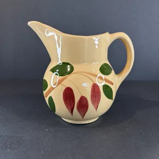 Photo of Vintage Watt Pottery #15 American Red Bud Teardrop 1 Pint Pitcher USA