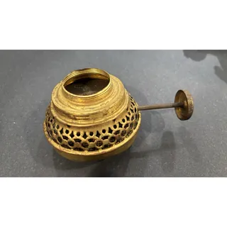 Photo of Antique Edward Miller The Solar E.M. & Co Brass Oil Lamp Burner Parts 1880s