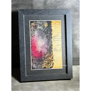 Photo of Steampunk Victorian Framed Art 5x7 Gothic Dark Academia Decor