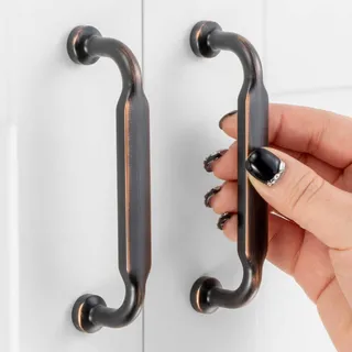 Photo of ASKANO 10 Pack 3-3/4 Inch Hole Centers Oil Rubbed Bronze Cabinet Pulls-BRONZE