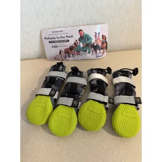 Photo of Spark Paws Dog Boots 4 Pack Size 1 Grey Camo Waterproof Non Slip Reflective