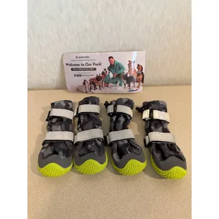 Photo of Spark Paws Dog Boots 4 Pack Size 1 Grey Camo Waterproof Non Slip Reflective