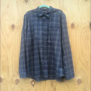 Photo of Toad & Co Wool Blend Gridiron Plaid Long Sleeve Button Down Men's XL