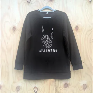 Photo of Chicyea Halloween "Never Better" Corduroy Crewneck Sweatshirt Women's Med