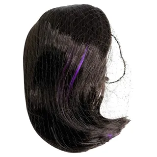 Photo of 18" Doll Wig For American Girl Luciana Vega Brown Hair Purple Streaks New + Net