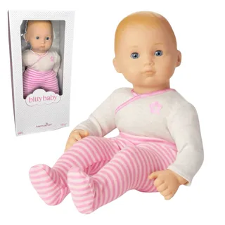 Photo of American Girl Bitty Baby Doll Blonde Pink Body Suit Footed Pant Diaper New
