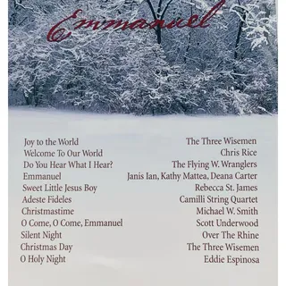 Photo of Emmanuel God With Us Christmas Songs CD 2003 Christian Christmas Music Michael W Smith Chris Rice Christmas Songs Holiday Music Christmas CD