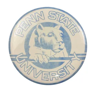 Photo of Vintage Penn State Pinback Pin PSU Nittany Lions Large Button 6"x6"