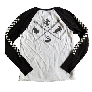 Photo of Vans x Harry Potter Raglan Long Sleeve Tee XS Black White Checker