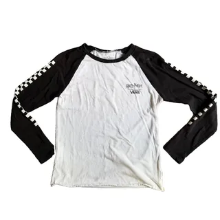 Photo of Vans x Harry Potter Raglan Long Sleeve Tee XS Black White Checker