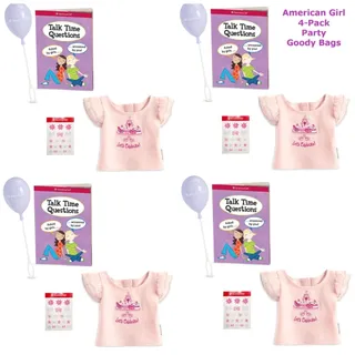 Photo of Set (4) American Girl Birthday Party Packs GOODIE BAGS Balloon Stickers Book Top