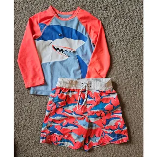 Photo of Gap Toddler Shark Rash Guard & Swim Trunks Set | Boys 2T