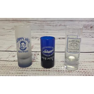 Photo of Set of 3 Key West Florida Souvenir Shot Glasses Sloppy Joe's Crabby Dick's