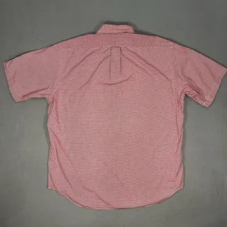 Photo of Ralph Lauren Blake Mens L Red White Check Short Sleeve Button Down Shirt