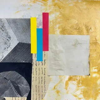 Photo of Original Mixed Media Modern Art Colllage Painting 18x24 "Gowk" Signed