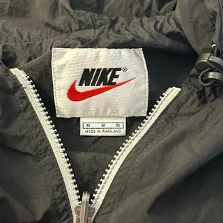 Photo of Vintage 90s Nike Reversible Windbreaker Jacket Men’s M Black Gray Anorak