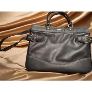 Photo of Franklin Covey Ladies Briefcase Laptop Bag Large Leather Black Zippered