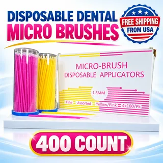Photo of Disposable Dental Brush Micro Applicator Micro Brush Dental, 400 Count