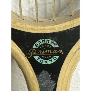 Photo of RARE Sankyo Tokyo Fine Play Antique Vintage Wood Japanese Tennis Racket