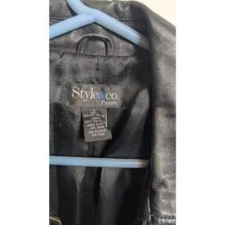Photo of Style & Co. Women's Faux Leather Jacket Size Large