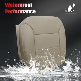 Photo of Vigoraze Driver Bottom Leather Replacement Seat Cover Tan Compatible-Tan