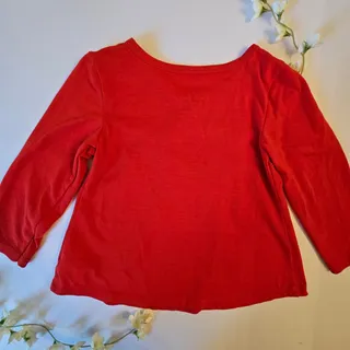 Photo of American Girl Bitty Baby Girls Size 3 Christmas Snowflake Red Holiday Top