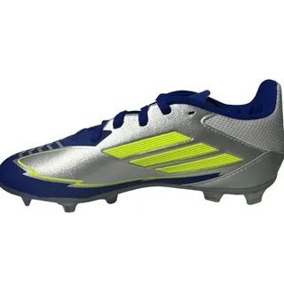 Photo of Adidas F50 League FG MG Messi Soccer Cleats Kids Size 4.5 Silver Blue Yellow