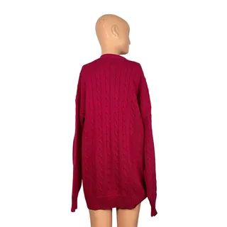 Photo of VTG 90s Talbots M Pink Cable Knit Barbiecore Cardigan Sweater Preppy Retro 