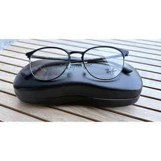 Photo of Ray Ban Eyeglasses RB6375 Black Round Metal Frame 51-18-145 glasses w/ RB case