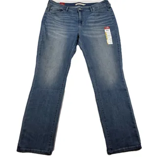 Photo of Levi Strauss Signature Women’s Mid Rise Straight Jeans NWT Size 18M 34x32