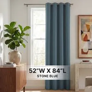 Photo of H.VERSAILTEX Stone Blue Blackout Curtain