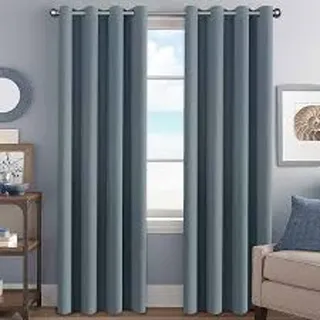 Photo of H.VERSAILTEX Stone Blue Blackout Curtain